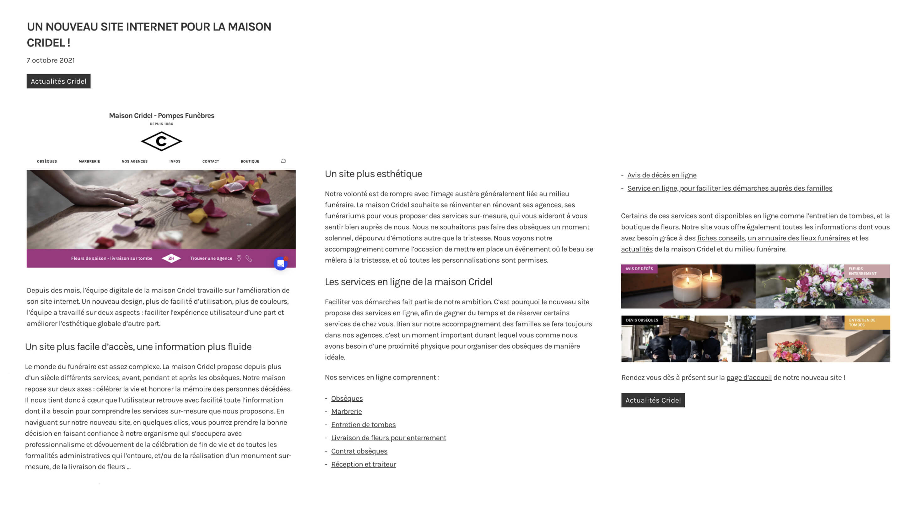 Image branding et digital Maison Cridel